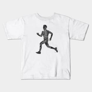 Runner boy black and white Kids T-Shirt